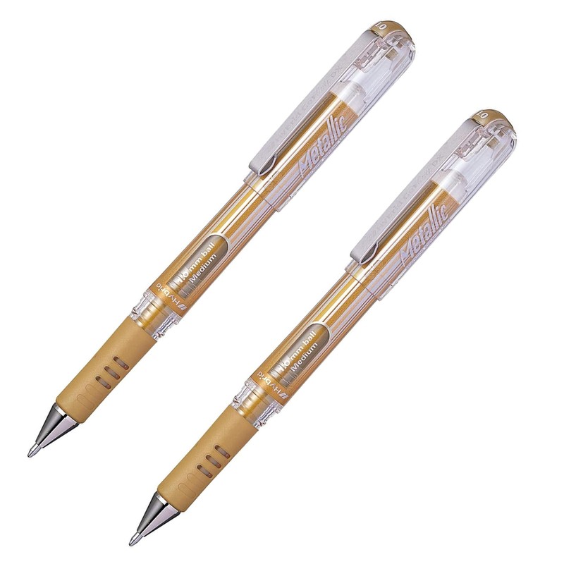 Pentel Hybrid Gel Grip Metallic Rollerball Pen - 1.0mm -
