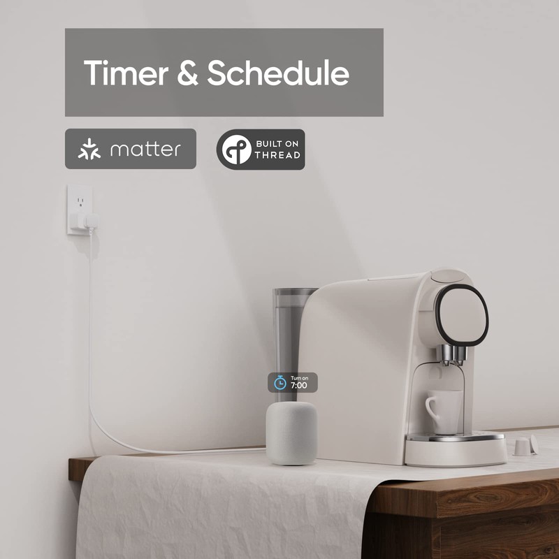 Onvis Matter Over Thread Smart Plug, Smart Mini Outlet, Works