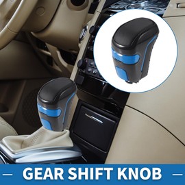 A ABSOPRO Automatic Gear Shifter Knob for Toyota Tacoma TRD PRO 2016-2021 Plastic Faux Leather Automotive Gearbox Stick Shifter Lever Knob Black and Blue