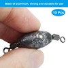Uenhoy 10 Pcs Fishing Weights Inline Trolling Fishing Sinker Tackle
