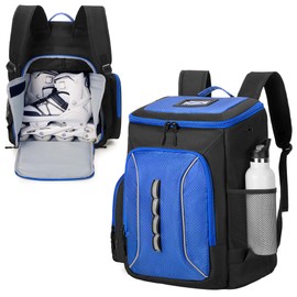 DSLEAF Roller Skate Bag with Large Capacity, Ice Skate Bag Backpack Holds Shoes Up to US Men Size 13, Figure Skate Bag with Multiple Pockets for Inline, Figure, Quad, Speed, Hockey Skating