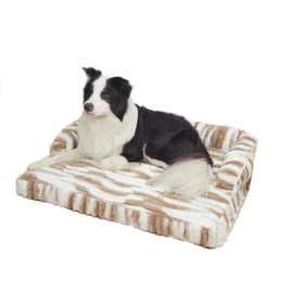 Baby beast Dog Beds,Waterproof Memonry Foam XL Big Dog Bed,Plush,Non-Slip and Egg-Crate Foam Couch Bed with Washable Removable Cover,Khaki Tiger Stripe (Khaki with Irregular Markings, X-Large)