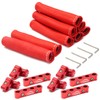 LEDAUT Red 8Cyl Spark Plug Heat Shield Protector and 12pc