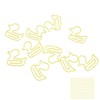 100Pcs Paper Clips Yellow Duck Shape Lightweight Portable Electroplating Process