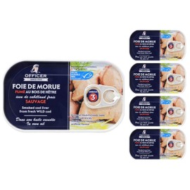 Wild Officer Smoked Cod Liver 120g Pack of 5