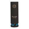 Makita E-16477 Impact Black Impact Socket 1/2" SW17 Long, Chrome-Molybdenum,