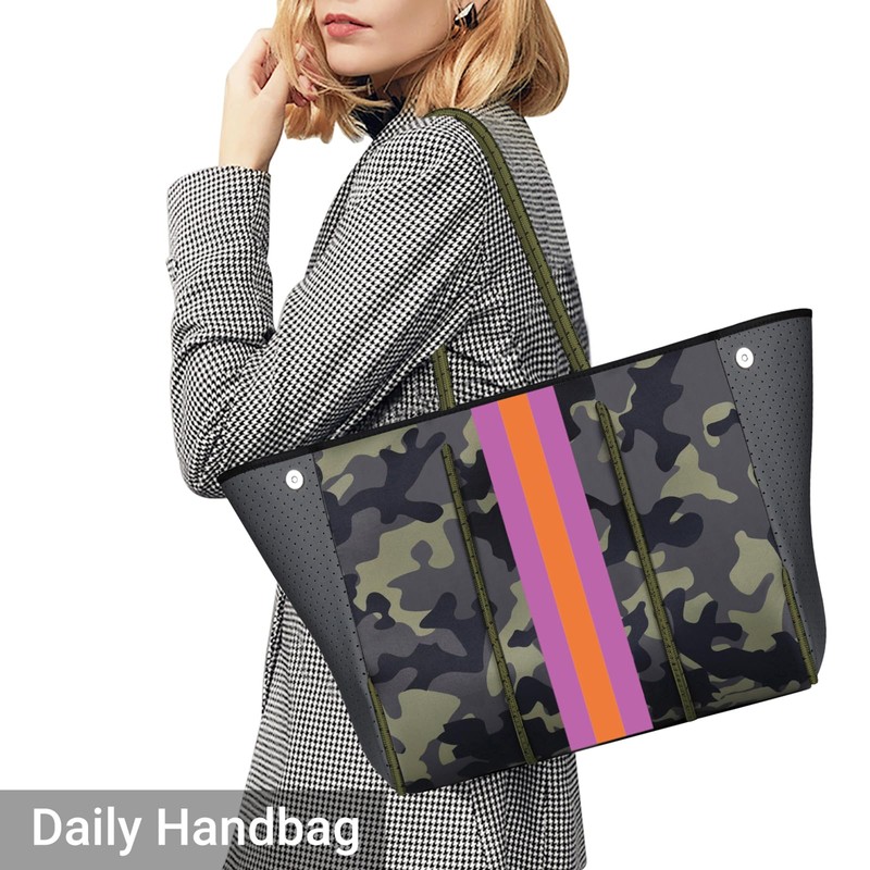 IBFUN Neoprene Bag, Large Multipurpose Beach Bag Neoprene Tote Bag