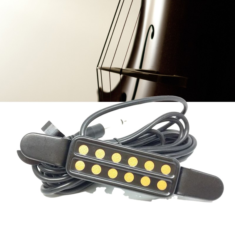 12 Soundhole Guitar Pickup Acoustic Guitar Transducer with Tone and