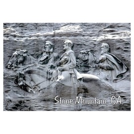 Stone Mountain, Georgia, GA, Robert E. Lee, Andrew Jackson, State Park, Souvenir, Travel, Locker Magnet 2 x 3 Fridge Magnet