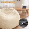 XeGe Fluffy Stuffed Animal Storage Bean Bag Chair Cover(No Filler),