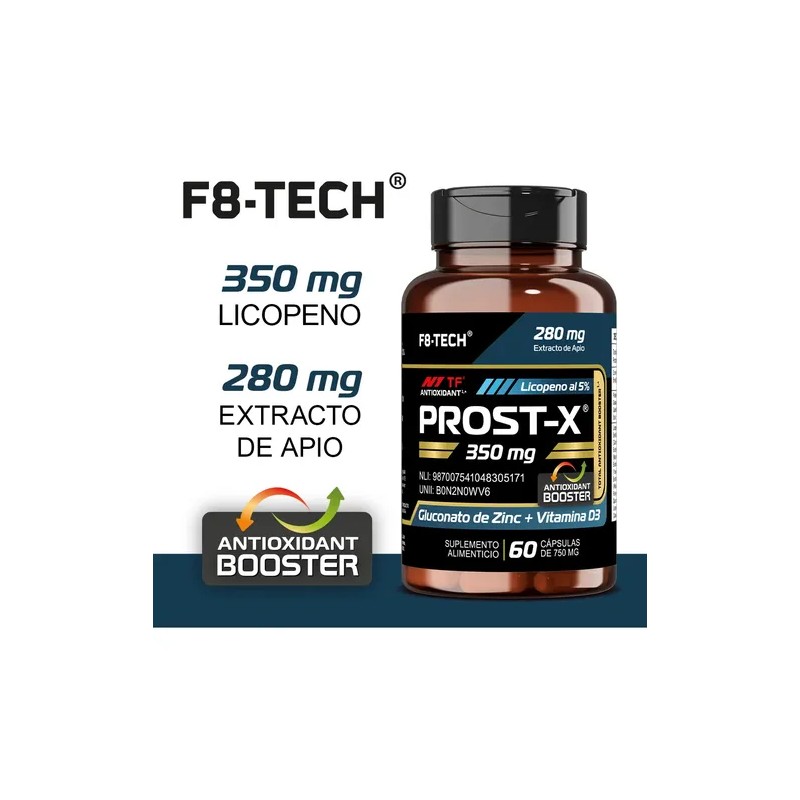 Suplemento para Próstata Prost-X de F8-Tech, 60 Cápsulas