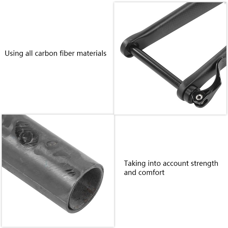 Carbon Fiber Tapered Front Hard Fork 700C Barrel Shaft Bar