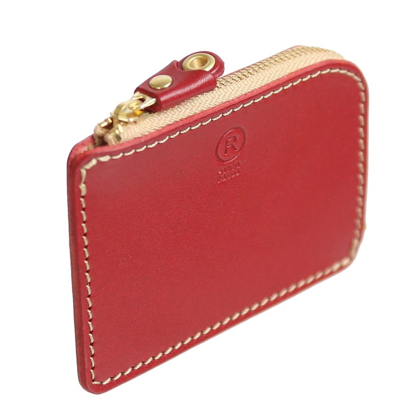 PORCO ROSSO / Thin Gusset Zip Coin Case [sokunou], red