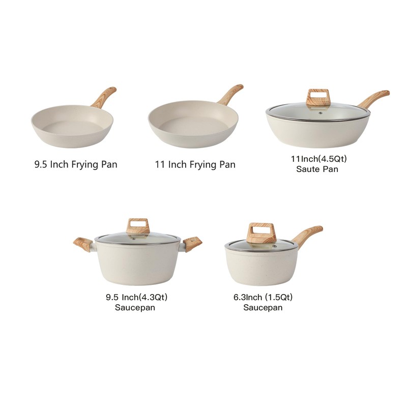 16PCS Pots and Pans Set Non Stick Cookware Set Nonstick