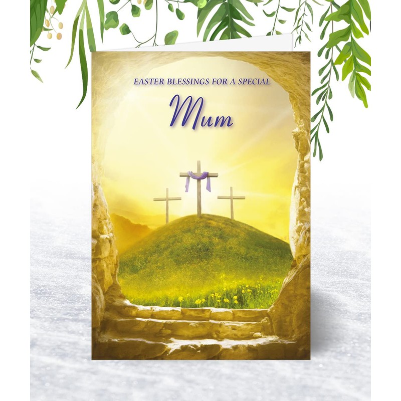 Mum Religious Easter Card - Christian Easter Card - A5