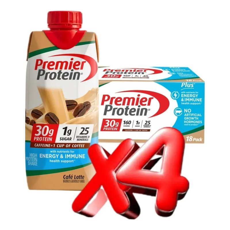 Poca Azúcar Premier Protein Cafe Latte 72envases