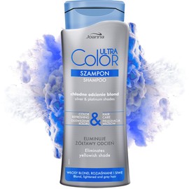 Joanna Ultra Colour - Shampoo for Silver and Platinum Colours - Strengthening Revitalising Hair Shampoo - Hair Care & Shine - Neutralises Yellowish Colour - Shampoo for Lustrous Hair - 400 ml