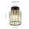 Vinilky Modern Crystal Chandelier Ceiling Light, Flush Lighting Fixture Ceiling