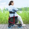 WALK MATE 3 Wheel Rollator Walker with Seat for Slim
