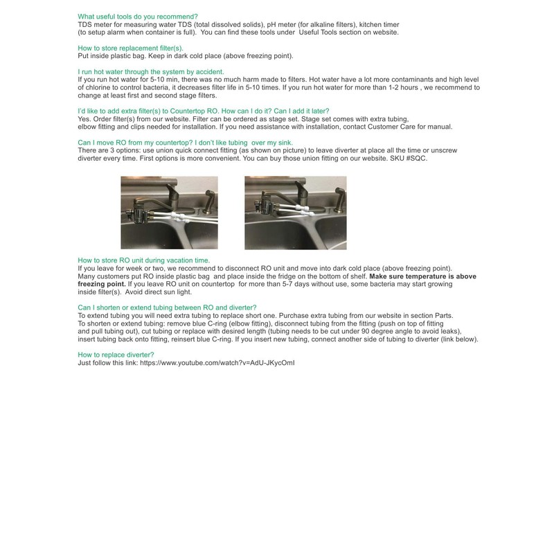 4-Stage Portable Countertop Reverse Osmosis RO Revolution Water Purification System,