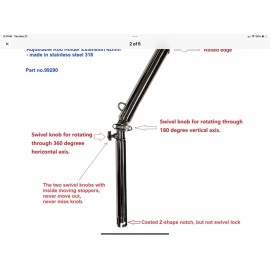 Frank Marine Outrigger Rod Holder Fully Adjustable Trolling Fits Both 30 & 90 Degree Holders