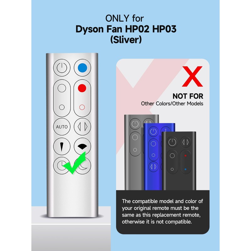 GOUYESHO New Replacement Remote Control for Dyson Fan HP02 HP03