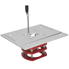 Router Manual Lifting Router System Kit Router Anodized Table Saw Insert Base Plate (Silver)