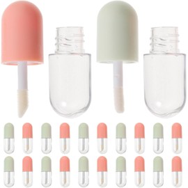 Luxshiny Tubos de brillo labial a granel de 5ml, 20 piezas de plástico, sin fugas, para mujeres y niñas, perfectos para personalizar color y llevar en viajes