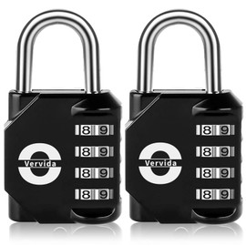 Vervida Combination Padlock for Locker 4-Digit Combo Lock Outdoor Waterproof Padlock for Gym Locker Locks Luggage Lock Optional Letters-O