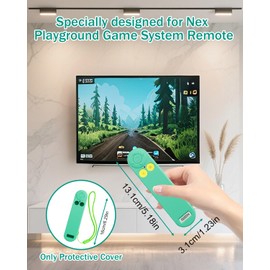 Silicone Remote Case Cover for Game System Remote - Anti-Slip Shockproof Protective Sleeve with Lanyard, Scratch-Resistant Soft Grip Game System Remote Case Cover (Green)
