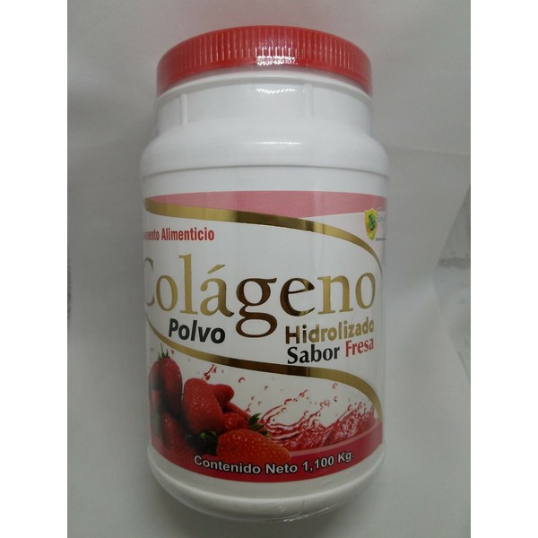 Hydrolized Colagen ( Strawberry )  Colageno Hidrolizado ( Fresa ) , 1.1 Kg