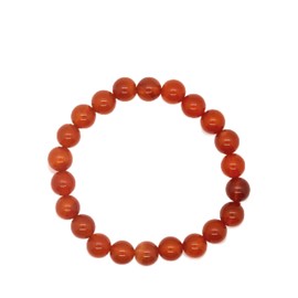 H&H Spirit Jewerly Carnelian Natural Gemstone Bracelets Natural Stones Ball Bracelet 8 mm Beads for Men and Women, Gemstone, Semi-precious stones
