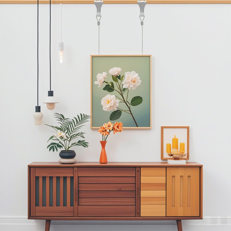 Picture Rail Hooks and Wire Hanging System,Sunxer Tool Picture Hanging