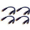 euroharry 4x RCA Male to Dual RCA Female 15 cm