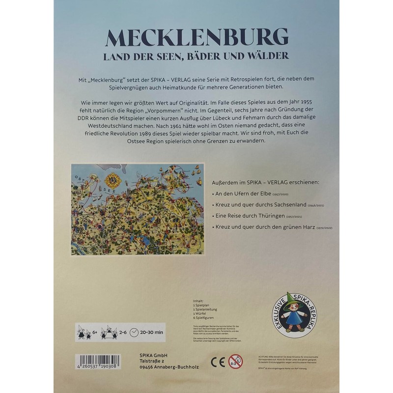 SPIKA Mecklenburg Board Game from 6 Years 2-4 Players