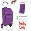dbest products Trolley Dolly Purple Foldable Shopping cart for Groceries