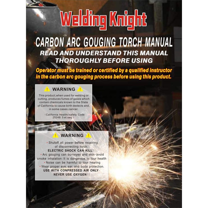 Welding Knight Heavy Duty 1000amp K4000 Carbon Arc Gouging Torch