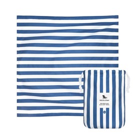 Dock & Bay Quick Drying Towel - for Sports & Gym - Compact, Lightweight - 100% Recycled - Includes Bag - Cabana - Whitsunday Blue, Double Extra Large (180x200cm, 70x78)