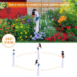 Garden Goose Stake, Porch Goose Decor 16 inch Resin Goose Head Statue, Home House Ornaments Outdoor Lawn Yard Decor Gifts for Women Mom, 1 Piece