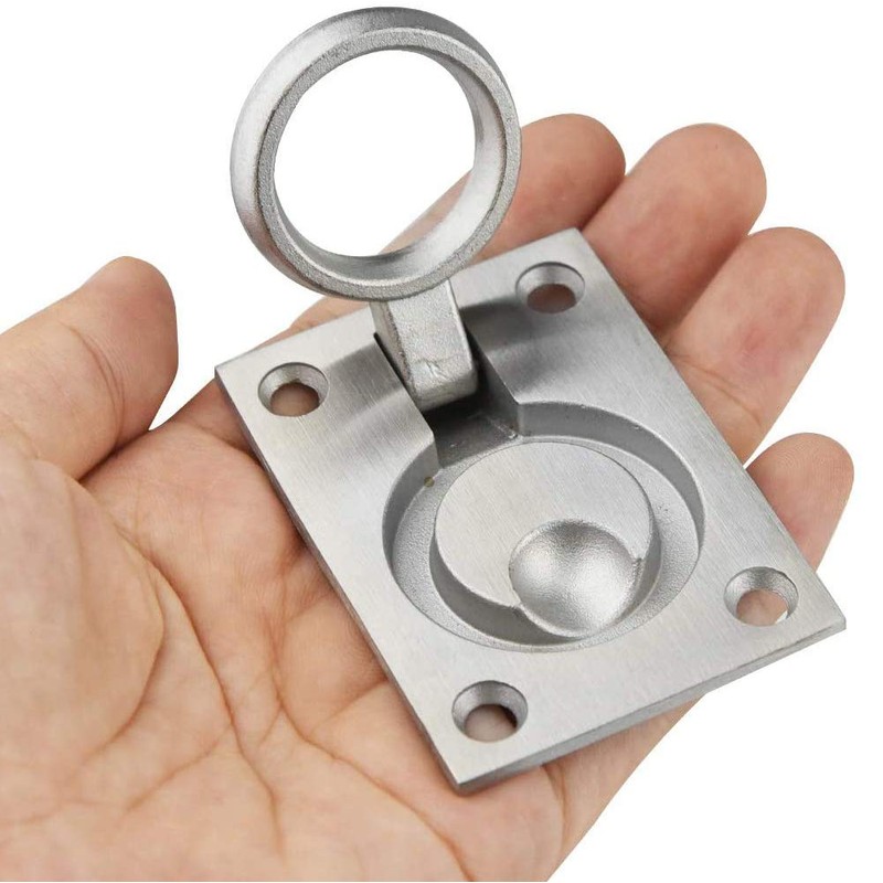 Bestgle 2 Packs Flush Ring Plull Handle Hatch Locker, 62