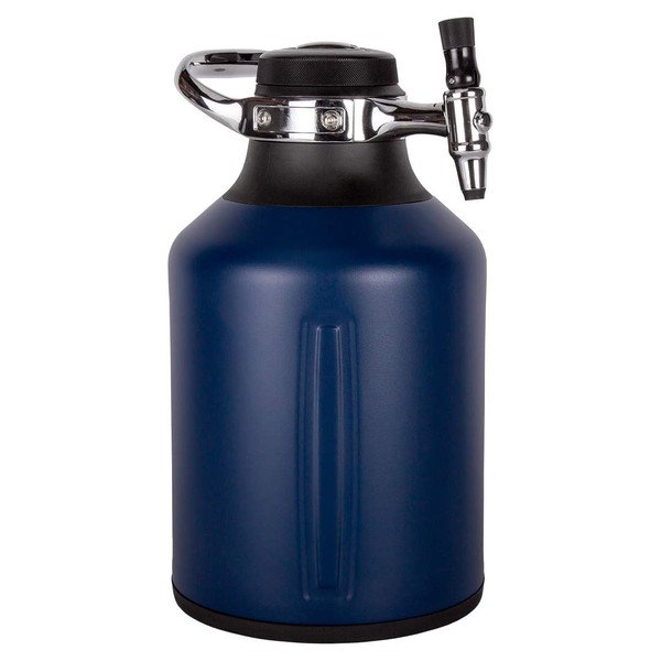 GrowlerWerks GrowlerWerks uKeg Go Carbonated Growler and Craft Beverage Dispenser for Beer, Soda, Cider, Kombucha and Cocktails, Amazing Gift for Beer Lovers, (128 oz, Midnight)