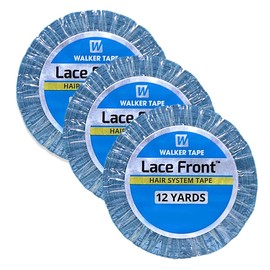 Double Sided Lace Front Tape - Long Bonding Hold for Wigs and Hair Extensions - Good Strong Flexible Grip - Safe and Easy to Use - 3/4" x 12 Yards (3 Pack)