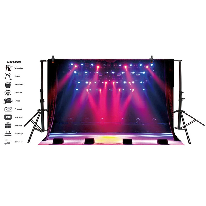 Yeele 7x5ft Stage Concert Backdrop Lighting Nightclub Musical Hall Club