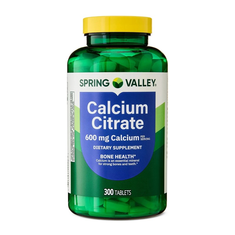 Spring Valley Calcium Citrate 600 mg, Bone Health Supplement, 300