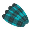Plaid Turquoise Teal Gray Grey Pattern Double-Sided Oval Nail File