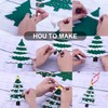 Gukasxi 12 Small Felt Christmas Tree with Detachable Ornaments DIY