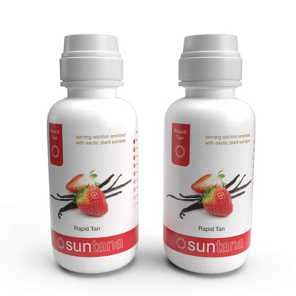 16oz Rapid Tan Solution - Strawberry & Vanilla Fragrance Premium Sunless Solution from Suntana Spray Tan