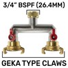 Brass GEKA Type Hose Quick Connect Adapter Claw Fitting Pipe