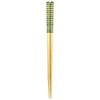 Aoba Chopsticks Dishwasher Safe, Natural Wood, Kirara Border, Green, 9.1