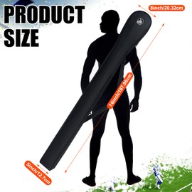 Jenaai Lacrosse Stick Bag 74" Lacrosse Defense Travel Airplane Bag with Padded Shoulder Strap for Women Men Long Lax Stick Equipment Protector(Black)